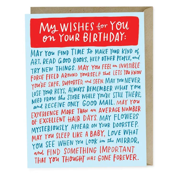 Wishes for Your Birthday Card