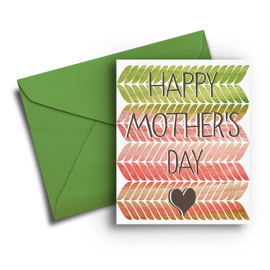 Watercolor Pattern Mother's Day Greeting Card