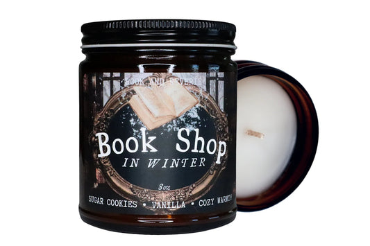 Book Shop in Winter Candle