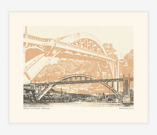 Oregon City Bridge Postcard